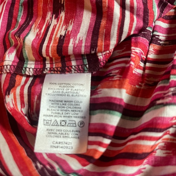 LOFT SIZE S Ikat Smocked Peplum Cami Plum Kiss NWT - Picture 6 of 6